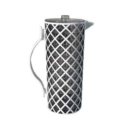 Diamond Cut Double Colour White+Blue Jug 1.8L