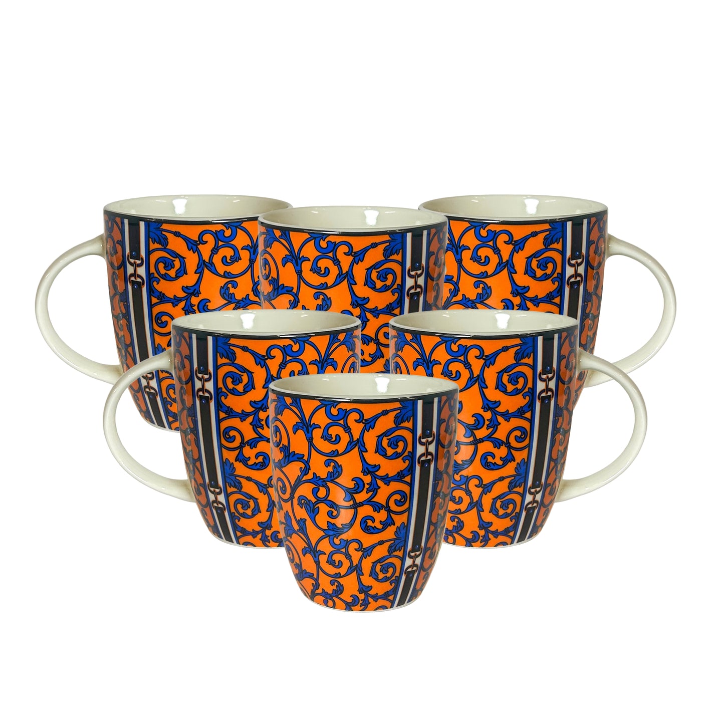 Classic Matching Tea Set – 6-Piece Cup Collection