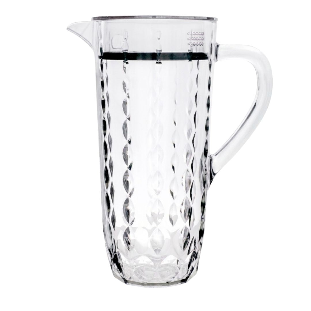 Acrylic Water Drop Cut Jug With Sealed Cap 1Pc