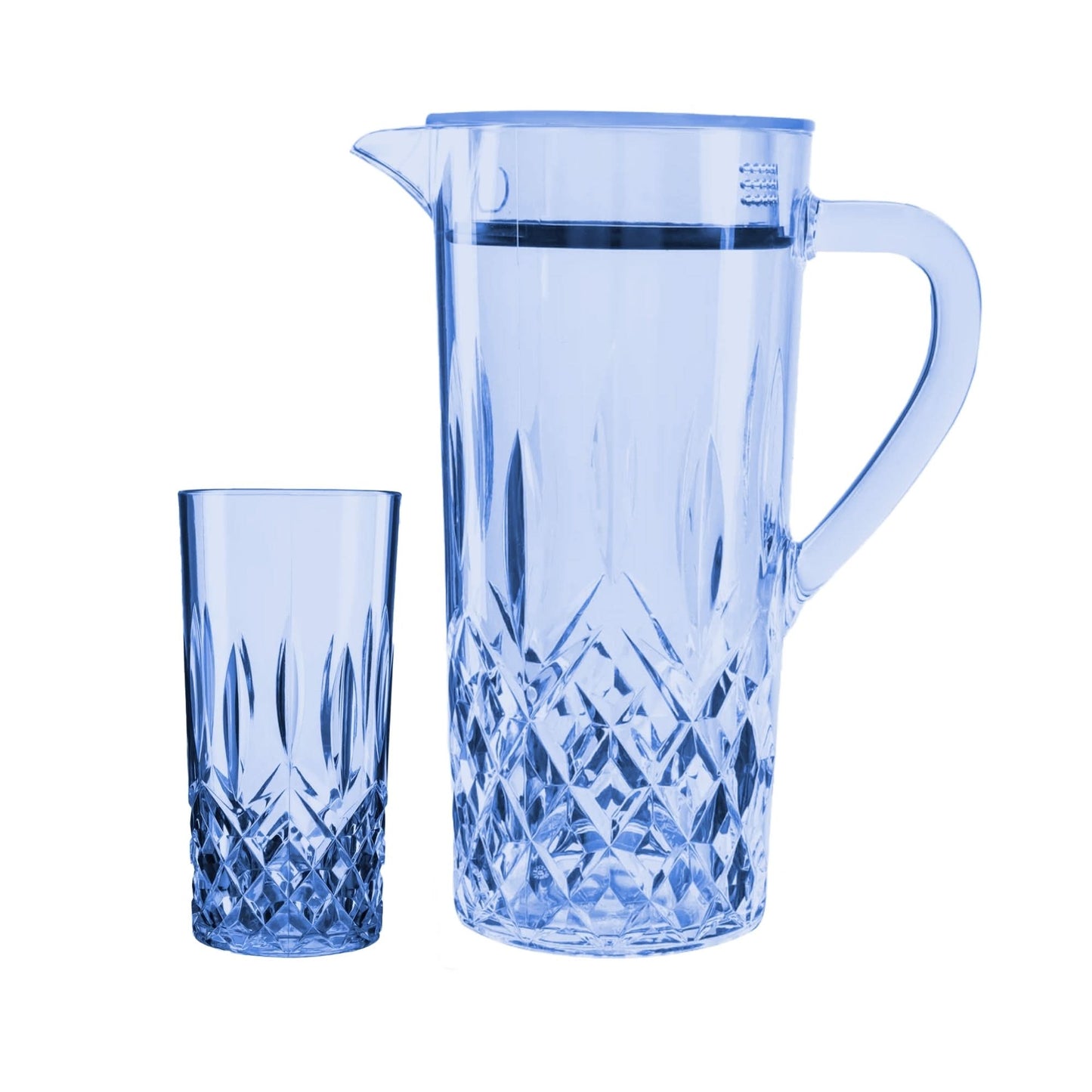 Acrylic Diamond Cut Water Set 7 Pc (Hb Glass)