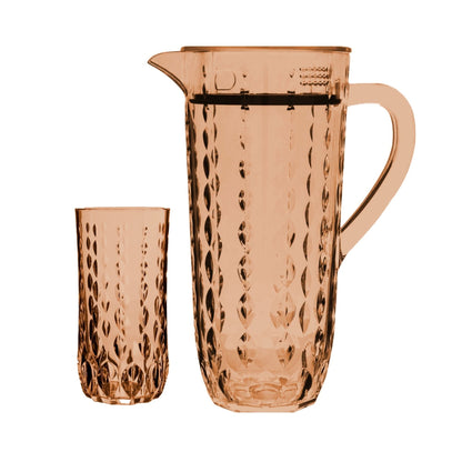 Acrylic Water Drop Cut Water Set 7 Pc (Hb Glass)