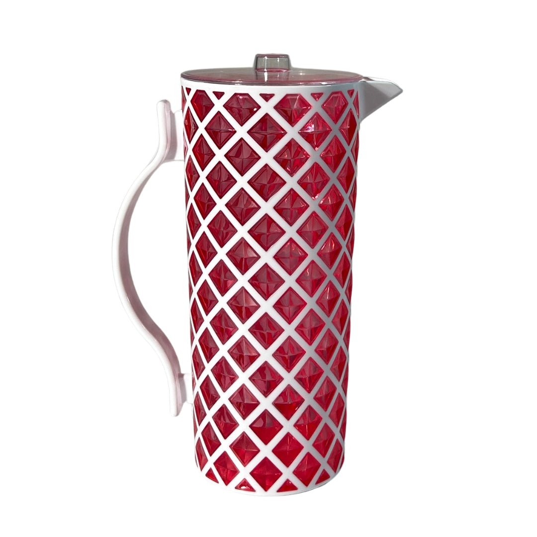 Diamond Cut Double Colour White+Blue Jug 1.8L