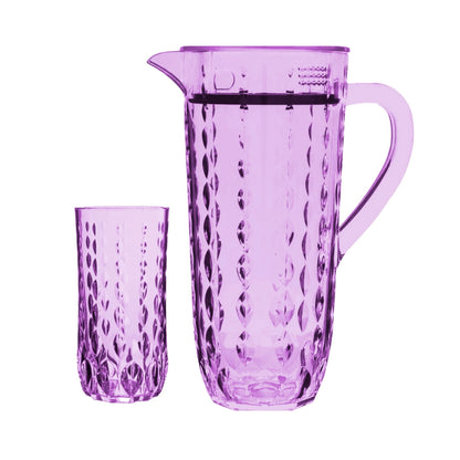 Acrylic Water Drop Cut Water Set 7 Pc (Hb Glass)