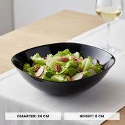 Opal Black Salad Bowl