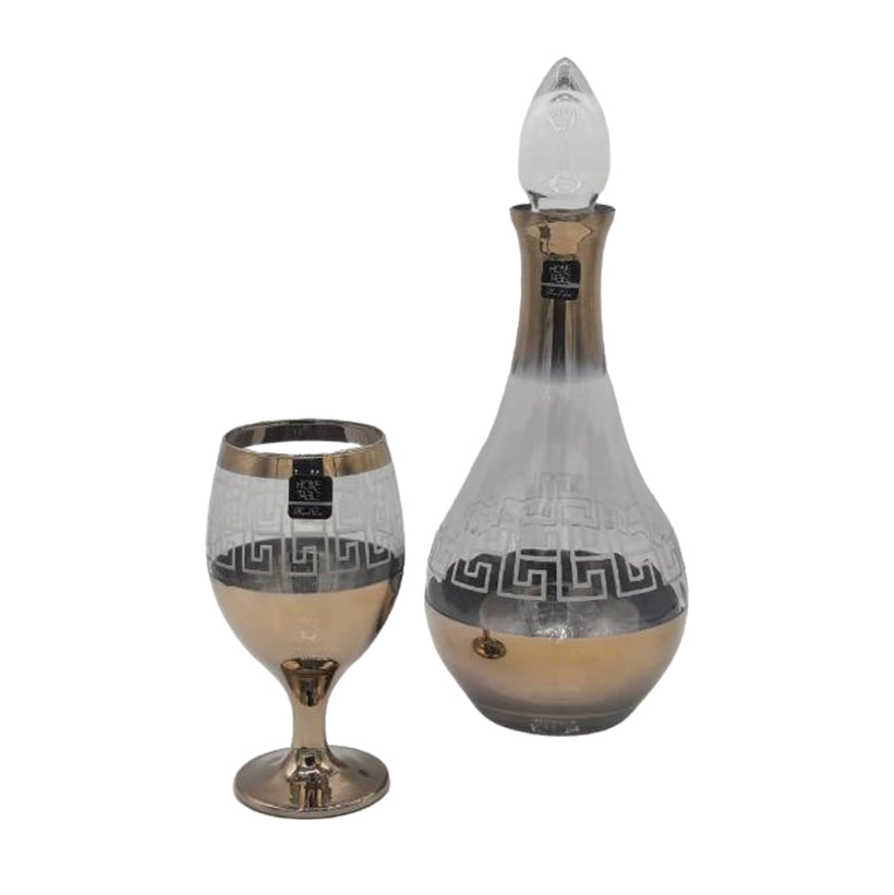 Glamorous Imperial Golden Carafe Set 7Pcs (Glass)