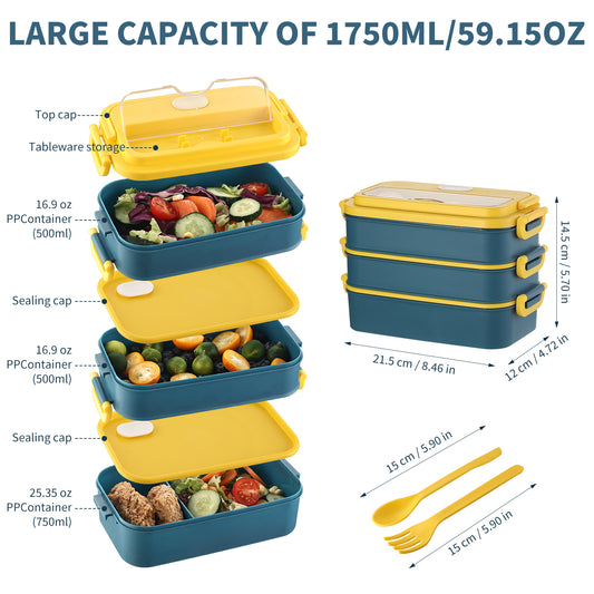 VEYRA SEALBITE LUNCH BOX 3 LAYER 750+500+500 ML