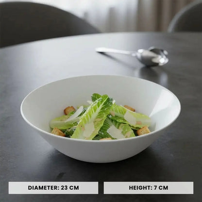 Opal White Salad Bowl