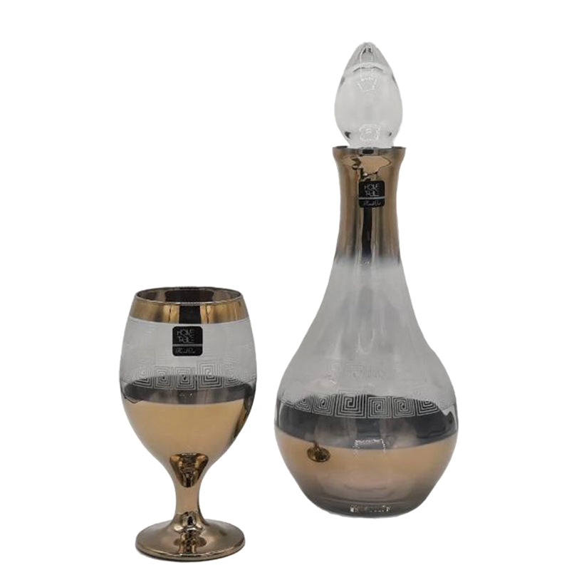 Western Imperial Golden Carafe Set 7Pcs (Glass)