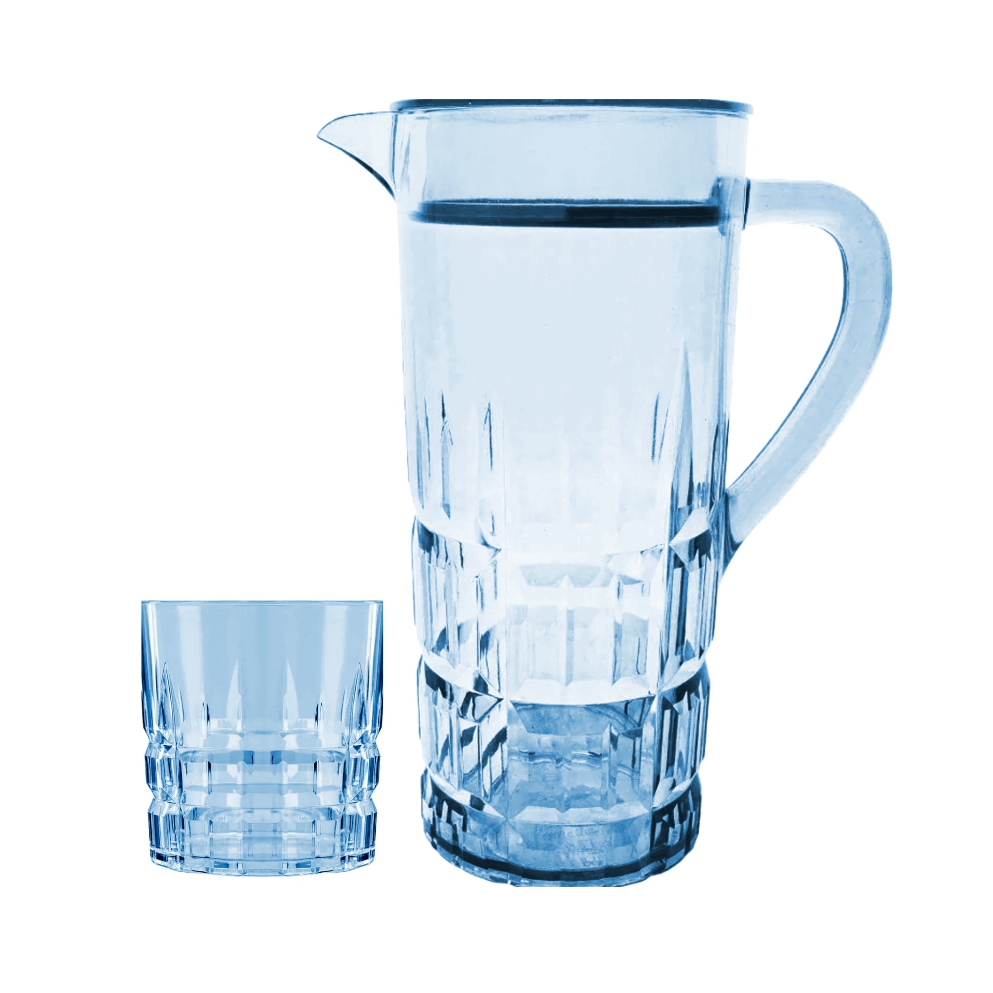 Acrylic Diamond Cut Water Set 7 Pc (DOF Glass)