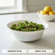 Opal White Salad Bowl