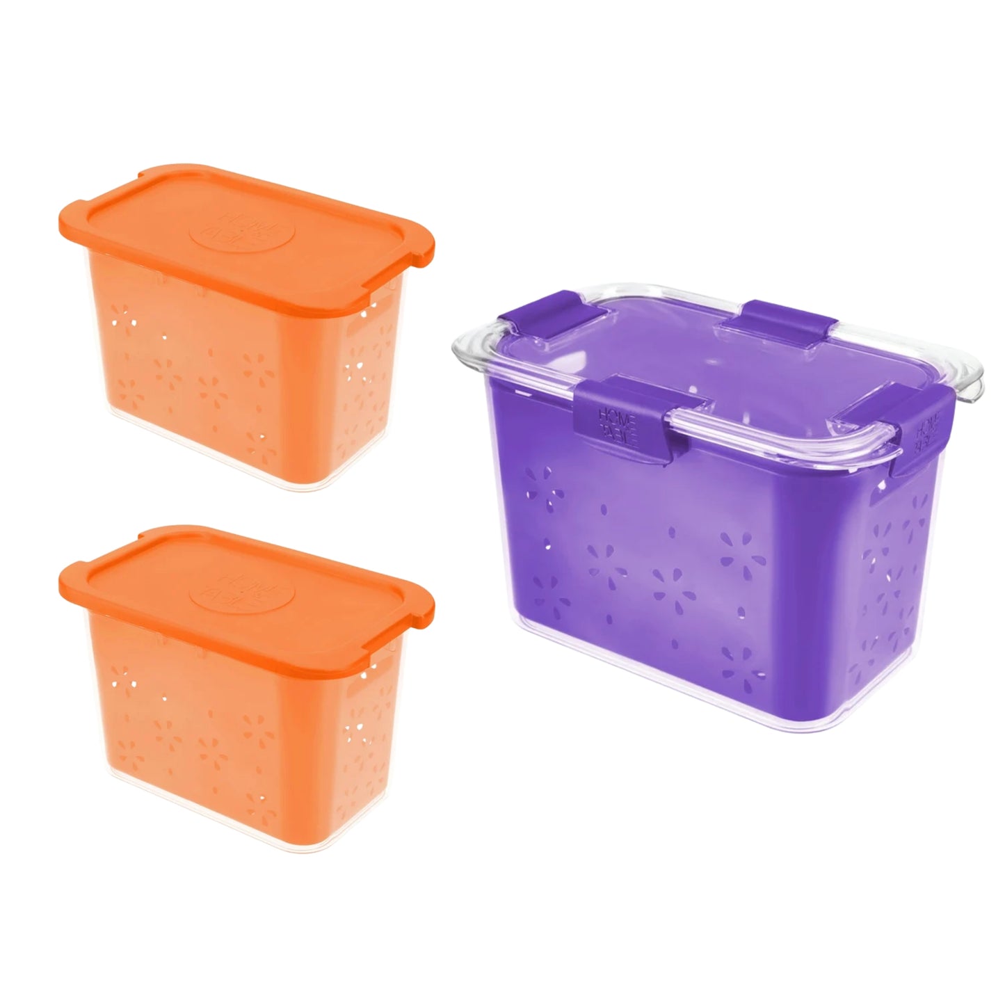 2 Medium + 1 Large Storage Box