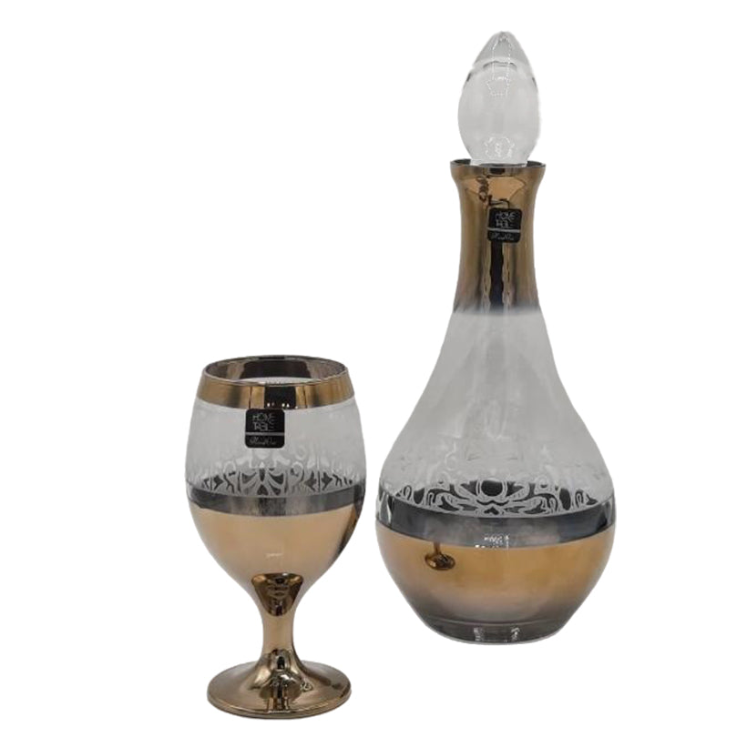 Royal Imperial Golden Carafe Set 7Pcs (Glass)