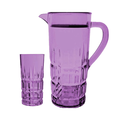 Acrylic Spearhead Cut Water Set 7 Pc (Hb Glass)