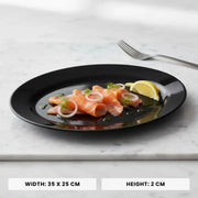 Opal Black 14" Serving Plate 1 pc