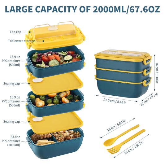 NOVUS LUNCH BOX 3 LAYERS 1000+500+500 ML