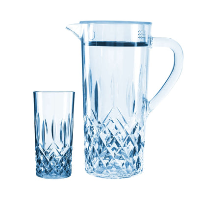 Acrylic Diamond Cut Water Set 7 Pc (Hb Glass)