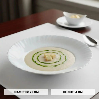 Opal White Soup Plate