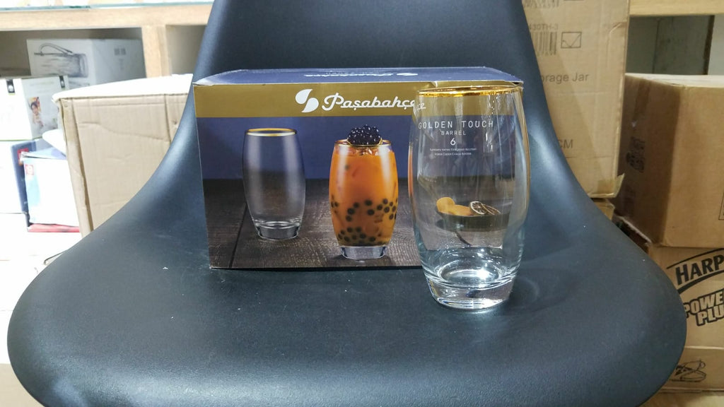 Western Barrel 3MM Gold Tumbler 6Pc