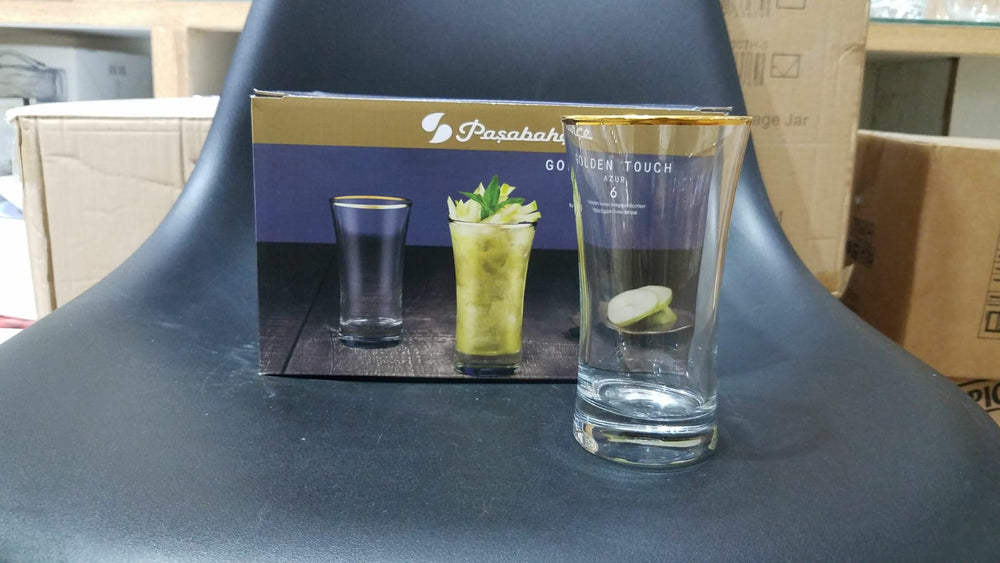 Stylish Azur 3MM Gold Tumbler 6Pc