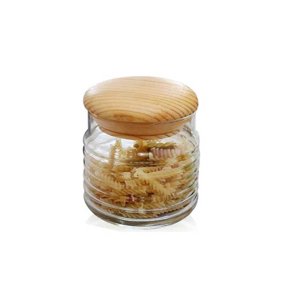 Fashionable Babylon Jar Small With Wood Cover