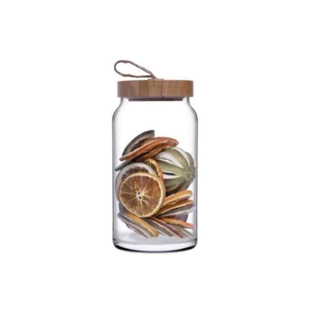 Classy Woody Jar With Lid