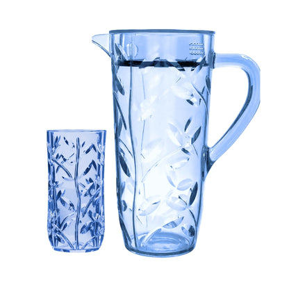 Acrylic Leaves Cut Water Set 7 Pc (Hb Glass)