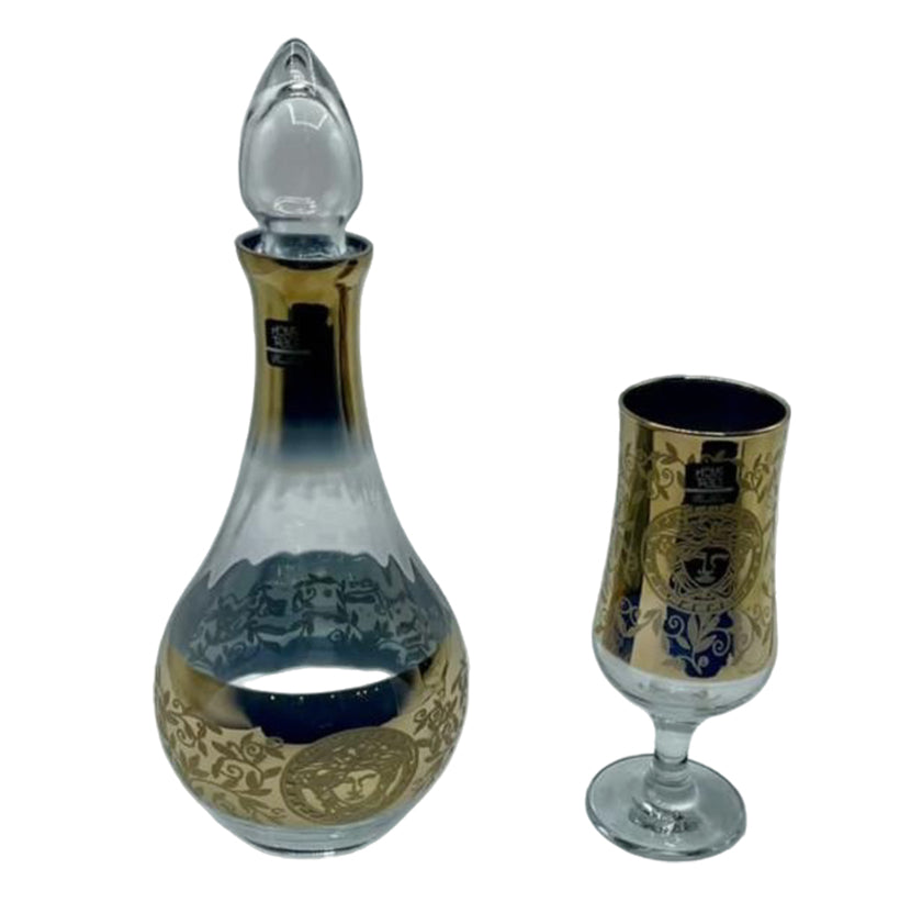 Classy Tulip Golden Carafe Set 7Pcs (Glass)