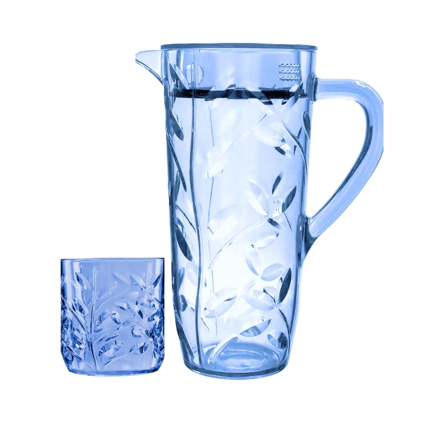 Acrylic Leaves Cut Water Set 7 Pc (DOF Glass)