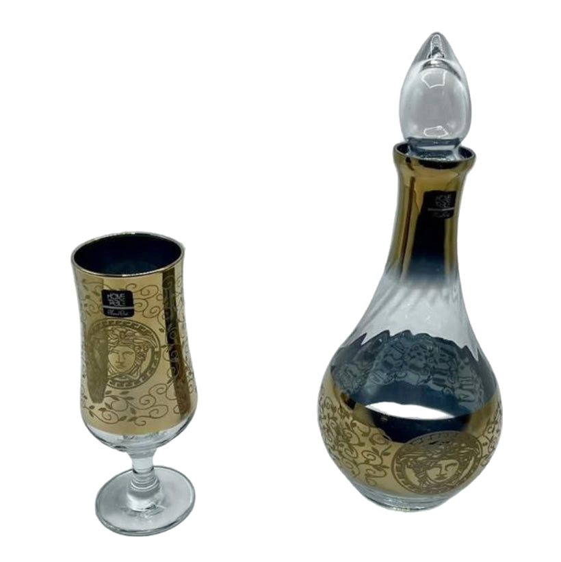 Deluxe Tulip Golden Carafe Set 7Pcs (Glass)