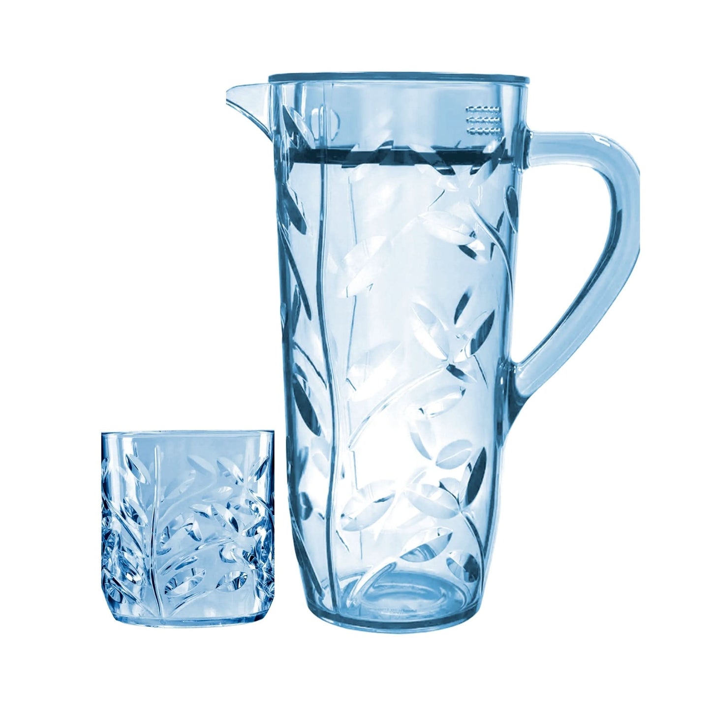 Acrylic Leaves Cut Water Set 7 Pc (DOF Glass)