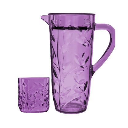 Acrylic Leaves Cut Water Set 7 Pc (DOF Glass)