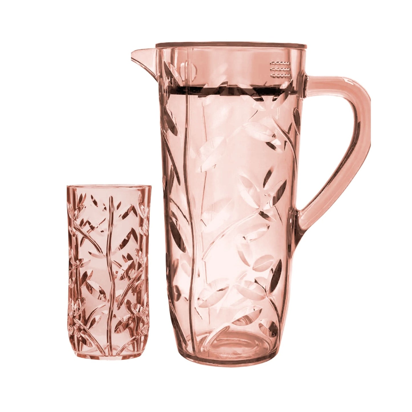 Acrylic Leaves Cut Water Set 7 Pc (Hb Glass)