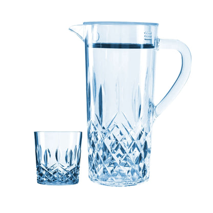 Acrylic Diamond Cut Water Set 7 Pc (DOF Glass)
