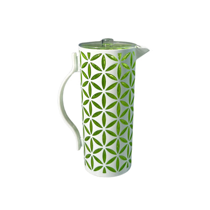 Flower Cut Double Colour White+Blue Jug 1.8L