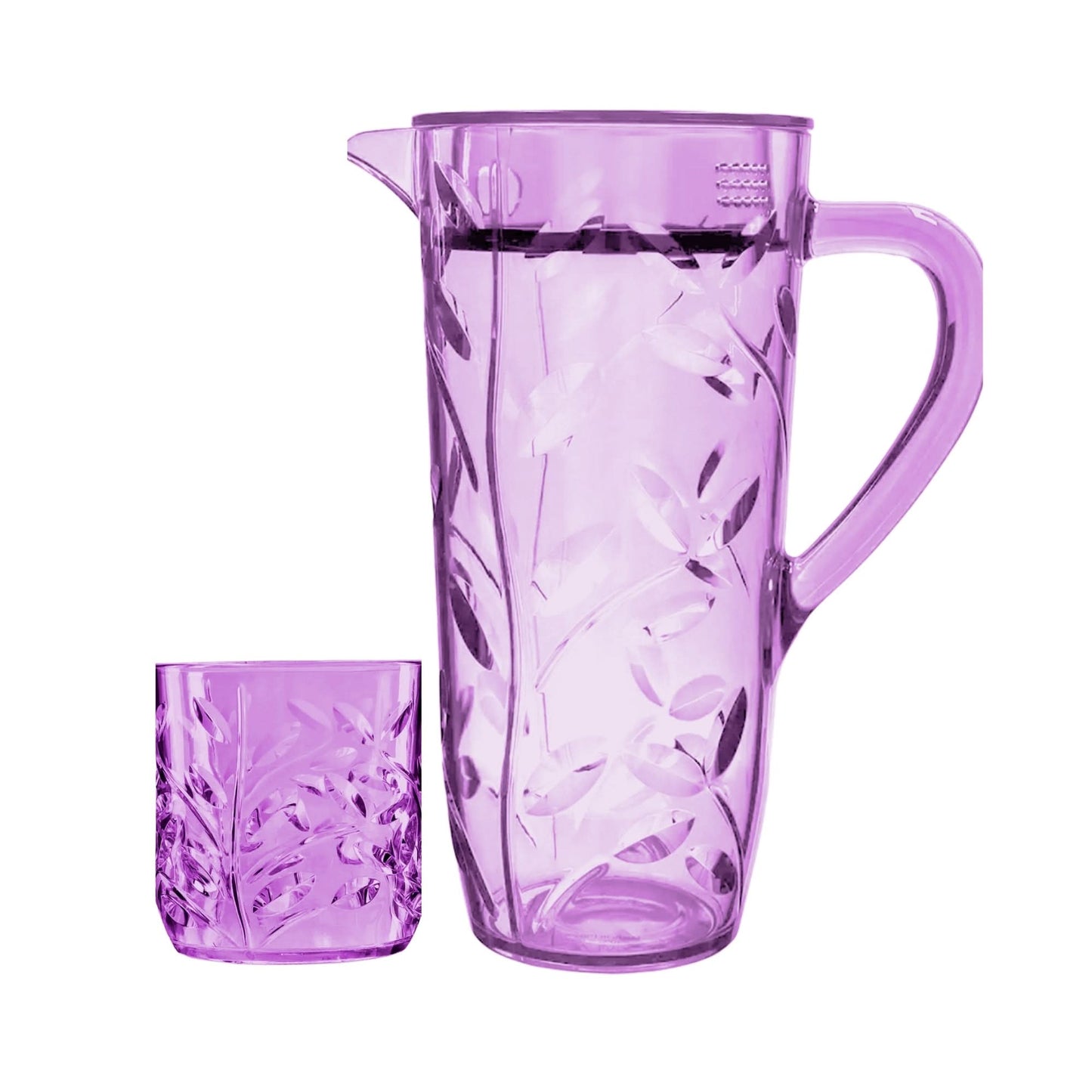 Acrylic Leaves Cut Water Set 7 Pc (DOF Glass)