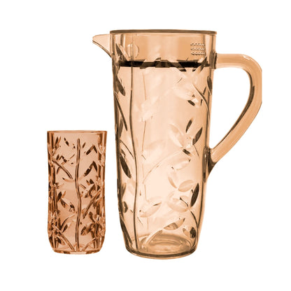 Acrylic Leaves Cut Water Set 7 Pc (Hb Glass)