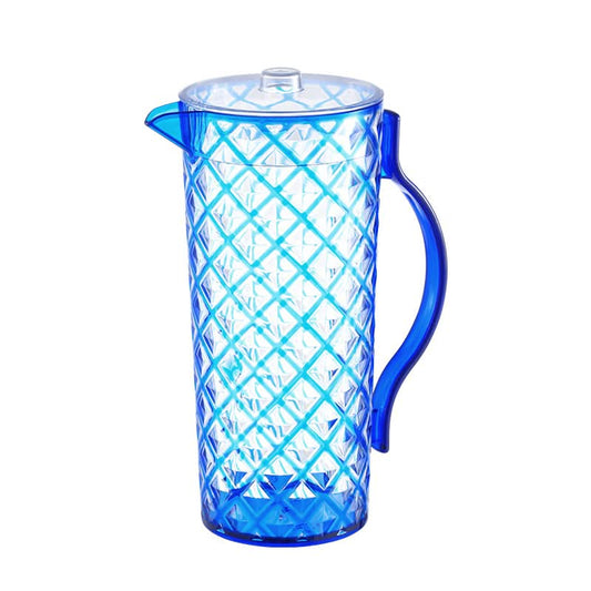 Diamond Cut Double Colour White+Blue Jug 1.8L