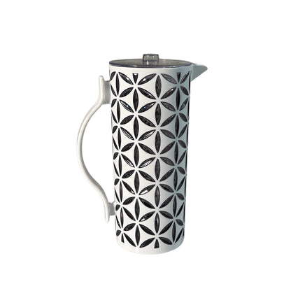 Flower Cut Double Colour White+Blue Jug 1.8L