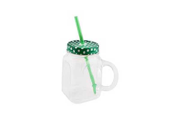 Western Homemade Green Juice Mug With Straw