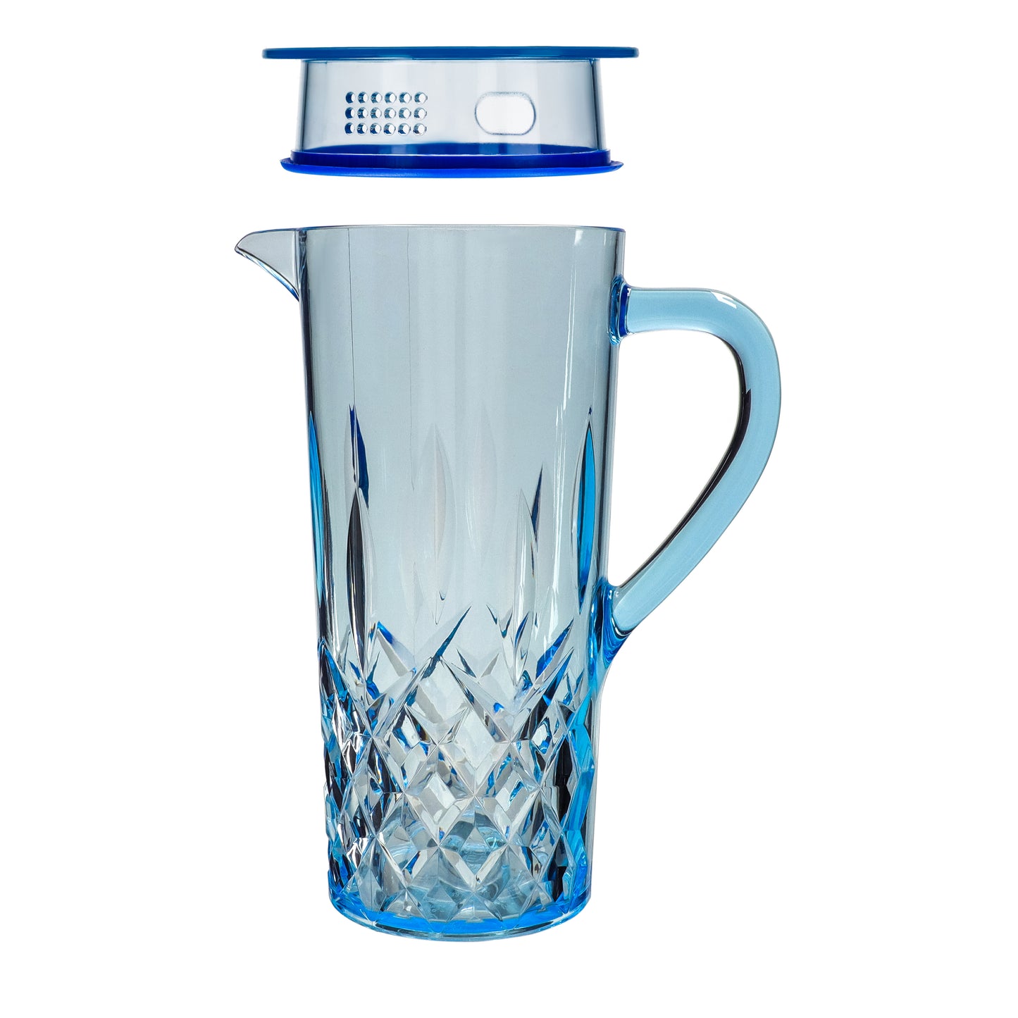 Acrylic Diamond Cut Jug With Sealed Cap 