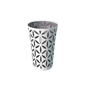 Flower Cut Double Colour White+Red Glass 380 ML