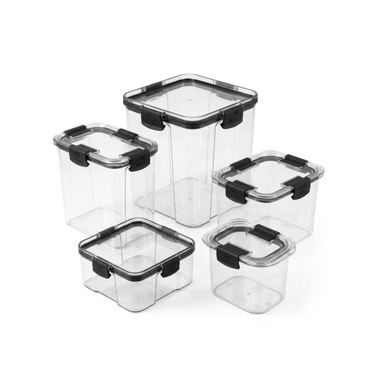 Complete Pantry Organizer Pack – Set of 5 Storage Boxes