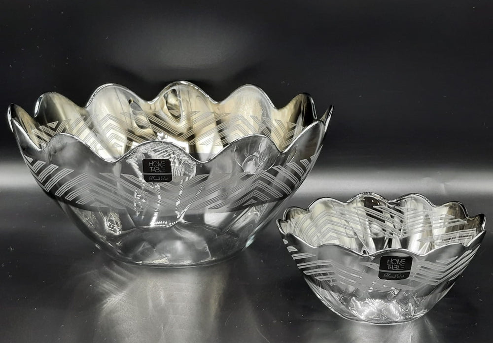 Glamorous Hasir Silver Fruit Set 7Pc (Glass)