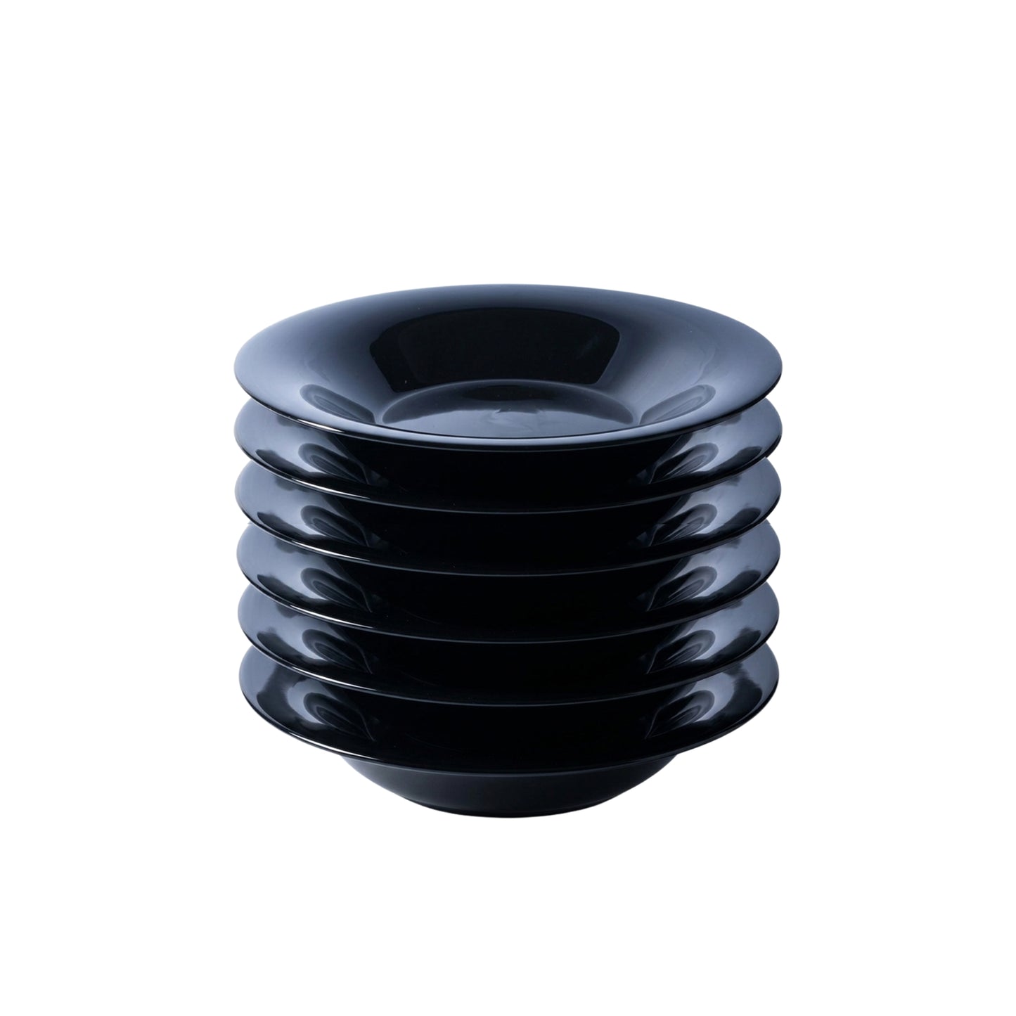 Royal Opal Black Set – 6-Piece Soup Plates