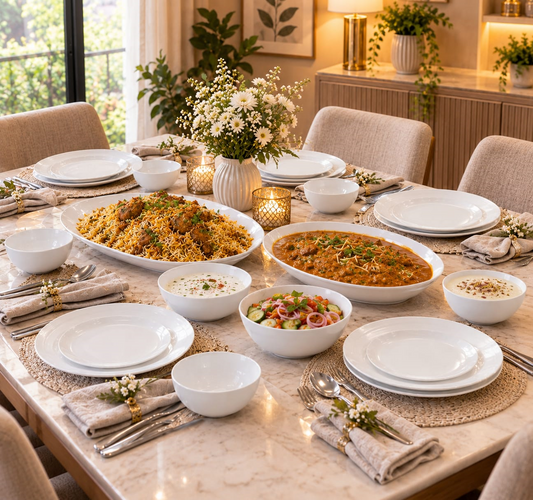 Royal Obsidian White 26-Piece Dinnerware Set – Complete Full Dinner Set