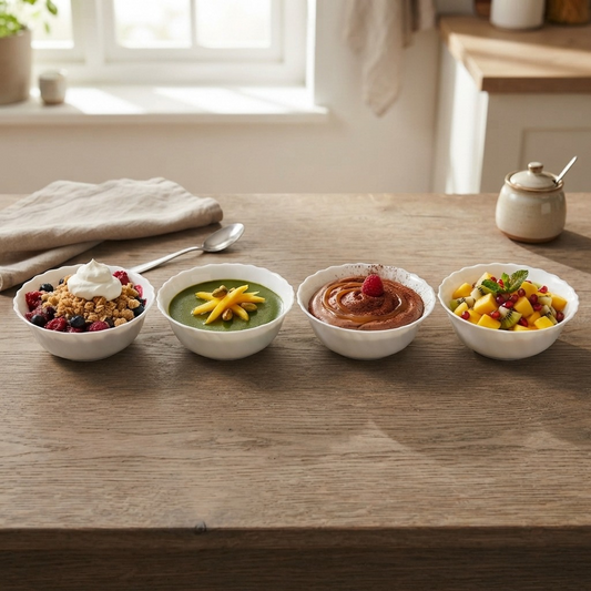 Opal White Multi-Serve Set – 4-Piece All-Purpose Bowls