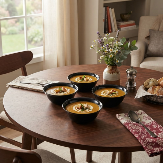 Opal Black Elegance – Set of 4 All Purpose Bowls