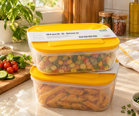 H&T Storage Square Box 2Pc Set (2+3Ltr)