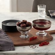 Royal Opal & Crystal Combo – 6-Piece Dinner Plates + 7-Piece Ice Cream Set