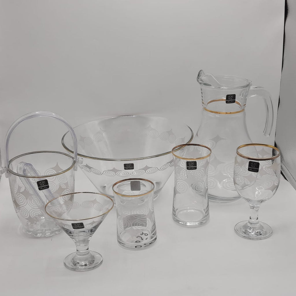Exquisite Monte Carlo Crystal Drinkware Cool Set - 28 Pcs